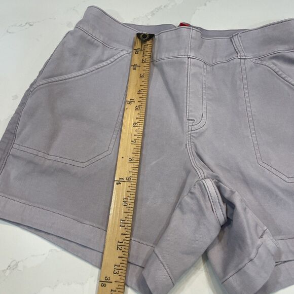 SPANX STRETCH 4” TWILL SHORTS Mauve Blush pull on slimming casual chino S - Picture 11 of 12